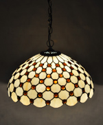 16 inches white tiffany ceiling lamp CL16006