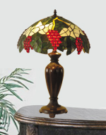 18 inches red grape tiffany table lamp SRT1802