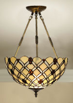 14 inches white tiffany ceiling lamp CL14006