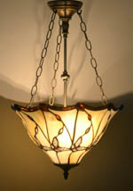 16 inches white butterfly design tiffany ceiling lamp CL16008